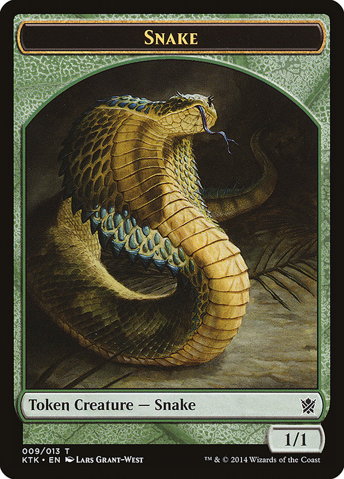 Snake Token [Khans of Tarkir Tokens] | Good Games Cannington