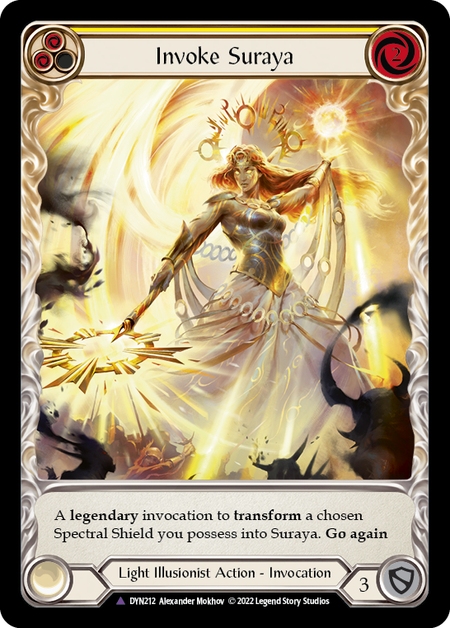 Invoke Suraya // Suraya, Archangel of Knowledge (Marvel) [DYN212] (Dynasty)  Cold Foil | Good Games Cannington