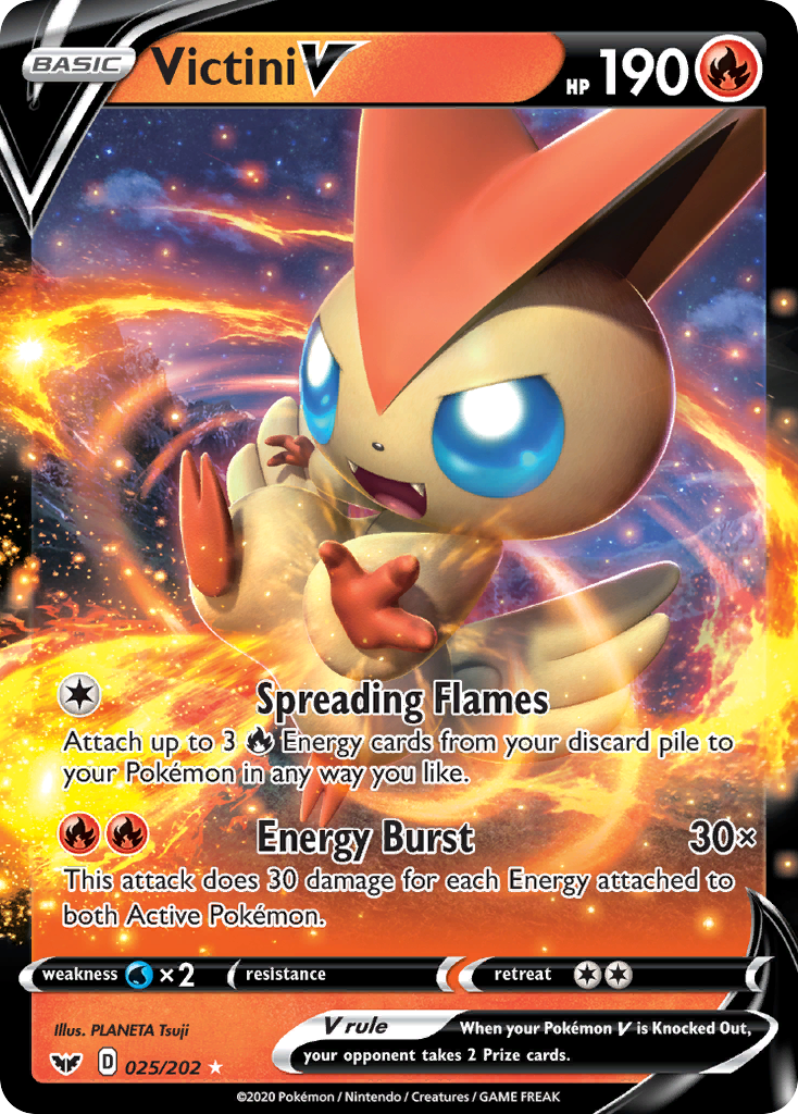 Victini V (025/202) [Sword & Shield: Base Set] | Good Games Cannington