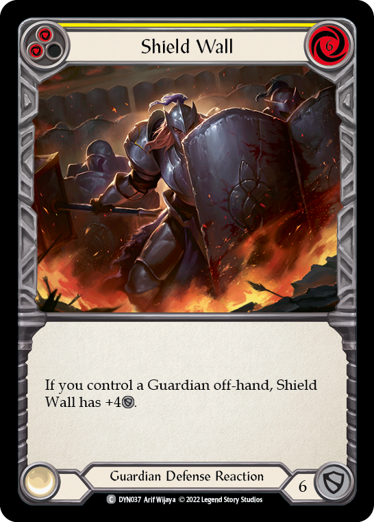 Shield Wall (Yellow) [DYN037] (Dynasty)  Rainbow Foil | Good Games Cannington