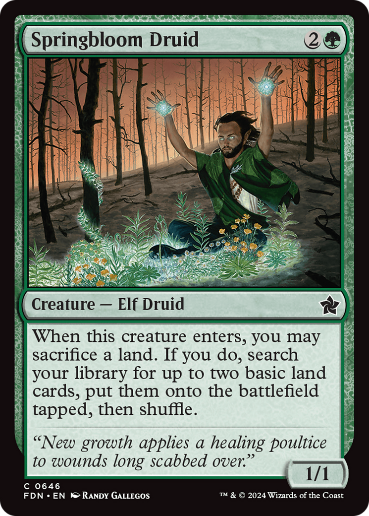 Springbloom Druid [Foundations] | Good Games Cannington