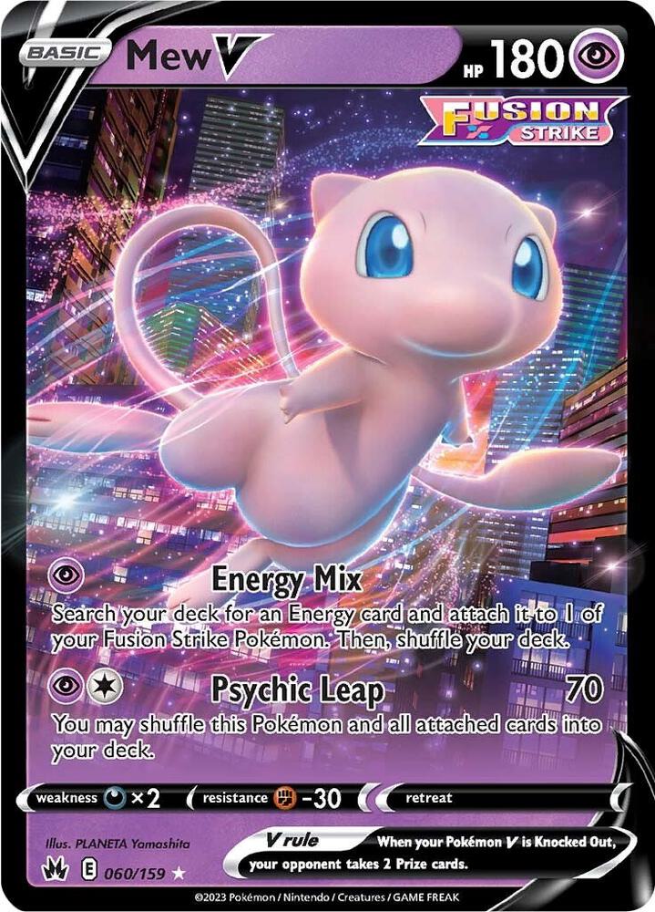 Mew V 060/159 (Crown Zenith)  - Holofoil | Good Games Cannington