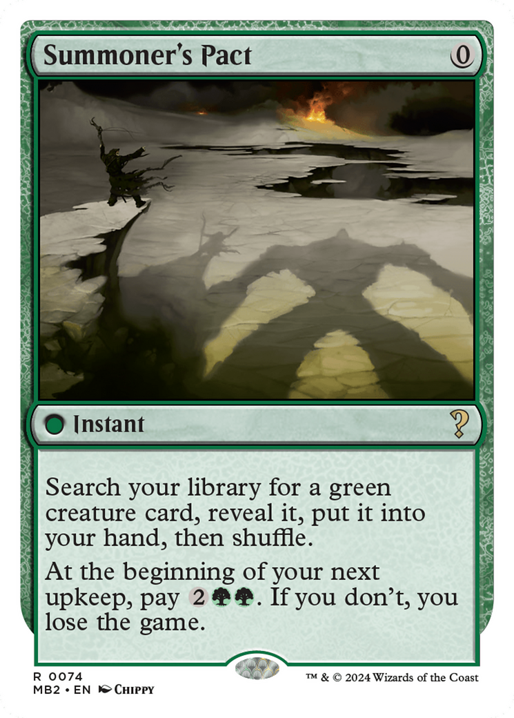 Summoner's Pact (White Border) [Mystery Booster 2] | Good Games Cannington