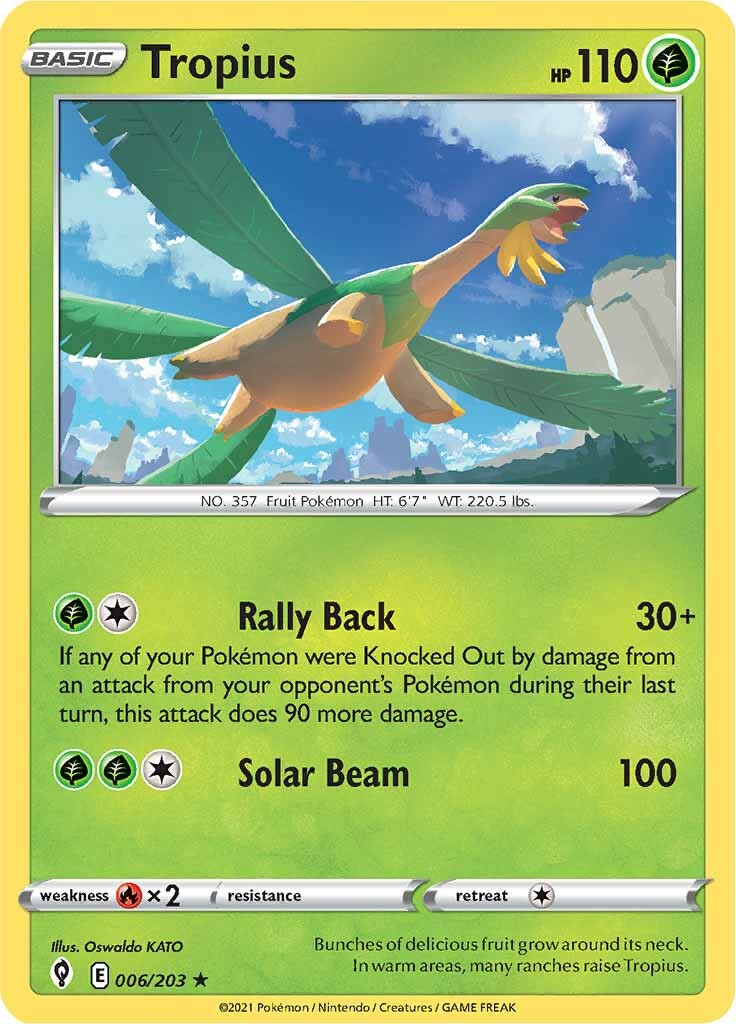 Tropius (006/203) [Sword & Shield: Evolving Skies] | Good Games Cannington