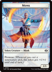 Elemental (0027) // Monk Double-Sided Token [Tarkir: Dragonstorm Commander Tokens] | Good Games Cannington