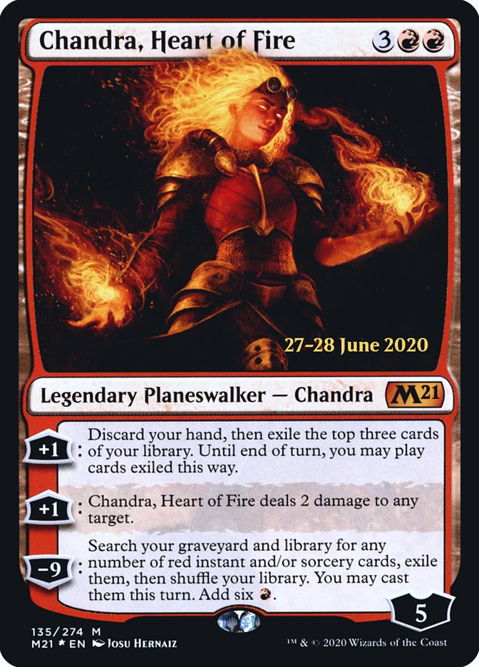 Chandra, Heart of Fire [Core Set 2021 Prerelease Promos] | Good Games Cannington