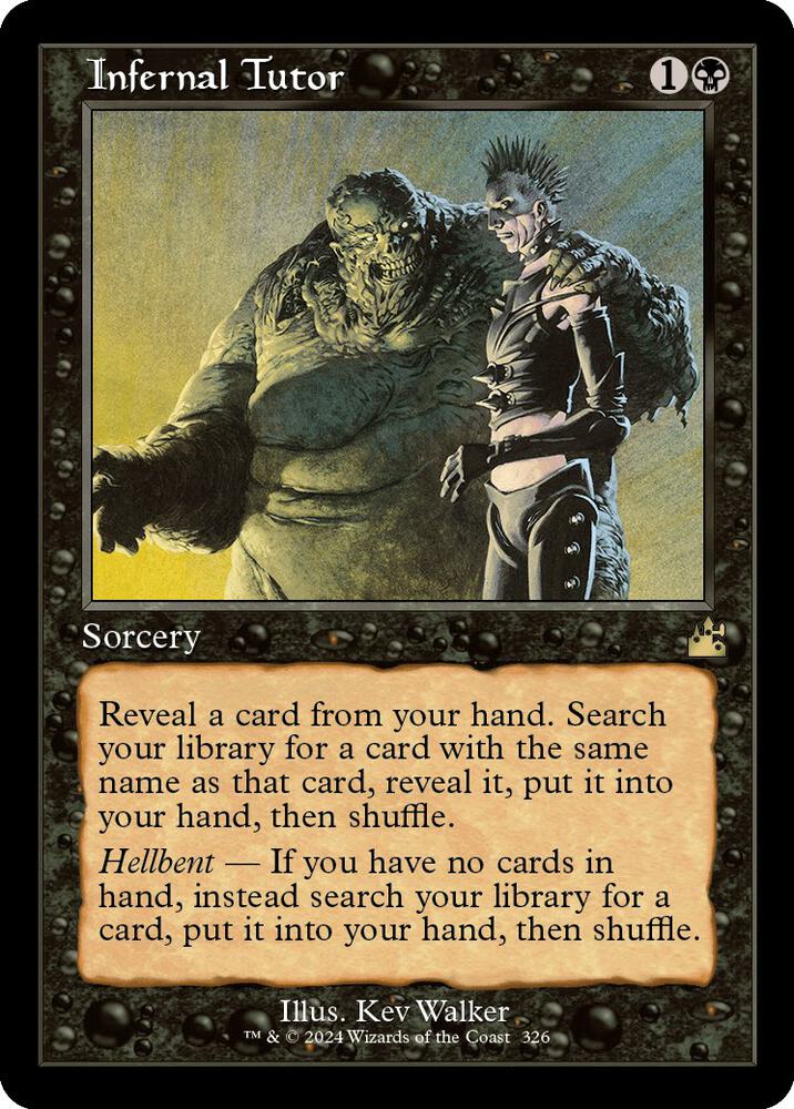 Infernal Tutor 326/291 (Ravnica Remastered)  - Retro | Good Games Cannington
