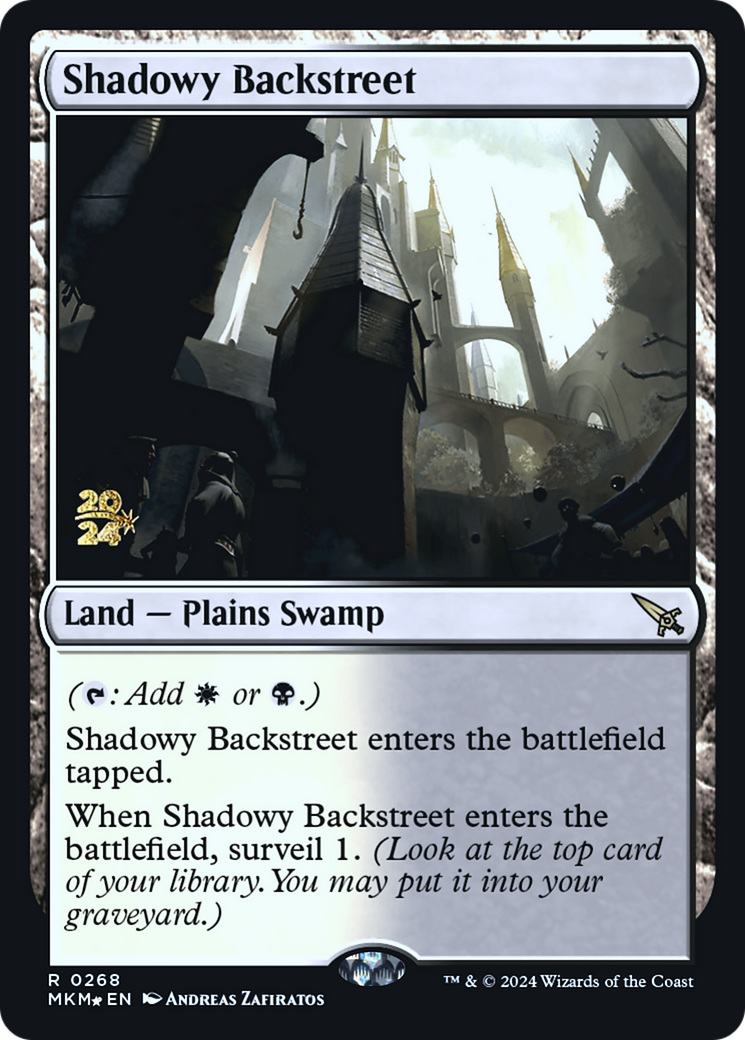 Shadowy Backstreet [Murders at Karlov Manor Prerelease Promos] | Good Games Cannington