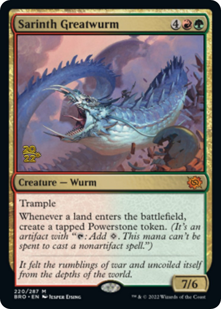 Sarinth Greatwurm [The Brothers' War Prerelease Promos] | Good Games Cannington