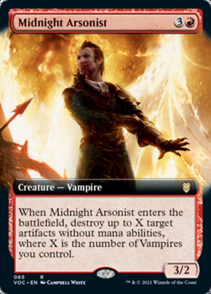 Midnight Arsonist (Extended Art) [Innistrad: Crimson Vow Commander] | Good Games Cannington