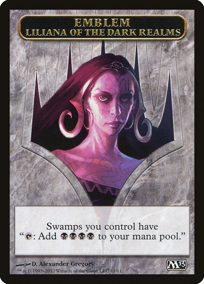 Liliana of the Dark Realms Emblem [Magic 2013 Tokens] | Good Games Cannington
