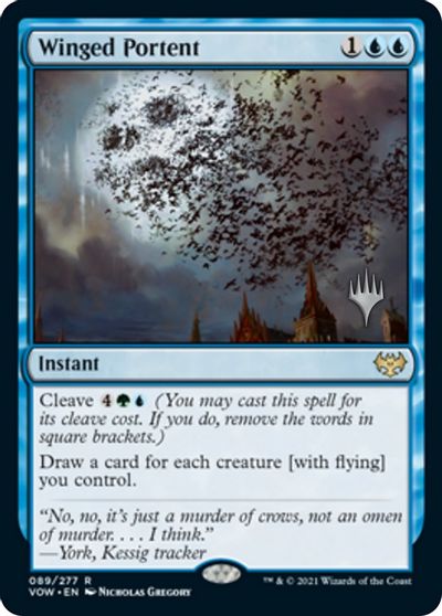 Winged Portent (Promo Pack) [Innistrad: Crimson Vow Promos] | Good Games Cannington