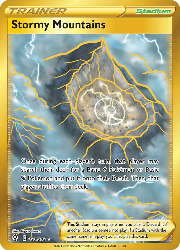 Stormy Mountains (232/203) [Sword & Shield: Evolving Skies] | Good Games Cannington