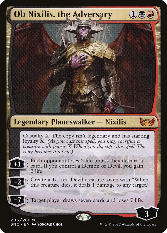 Ob Nixilis, the Adversary 206/281 (Streets of New Capenna)  - Foil | Good Games Cannington