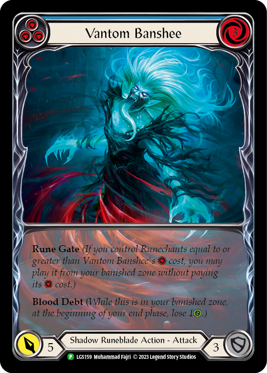 Vantom Banshee (Blue) (Extended Art) [LGS159] (Promo)  Rainbow Foil | Good Games Cannington