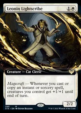 Leonin Lightscribe (Extended Art) [Strixhaven: School of Mages] | Good Games Cannington
