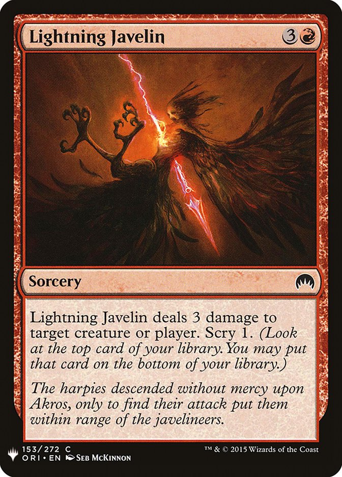 Lightning Javelin [Mystery Booster] | Good Games Cannington