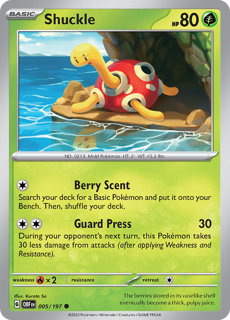 Shuckle (005/197) [Scarlet & Violet: Obsidian Flames] | Good Games Cannington