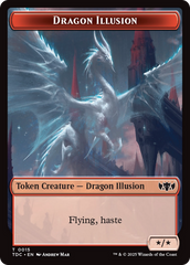 Dragon Illusion // Monk Double-Sided Token [Tarkir: Dragonstorm Commander Tokens] | Good Games Cannington