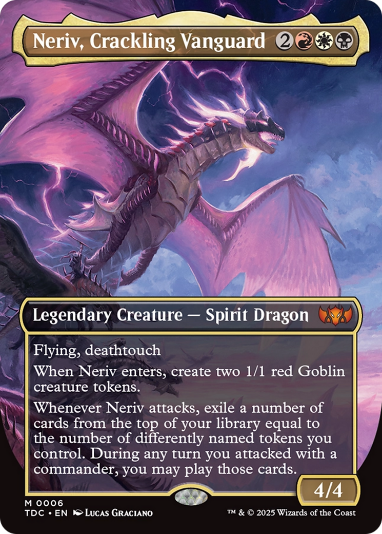 Neriv, Crackling Vanguard (Borderless) [Tarkir: Dragonstorm Commander] | Good Games Cannington