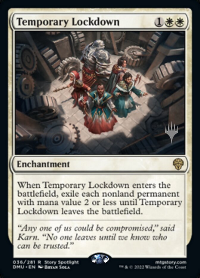 Temporary Lockdown (Promo Pack) [Dominaria United Promos] | Good Games Cannington