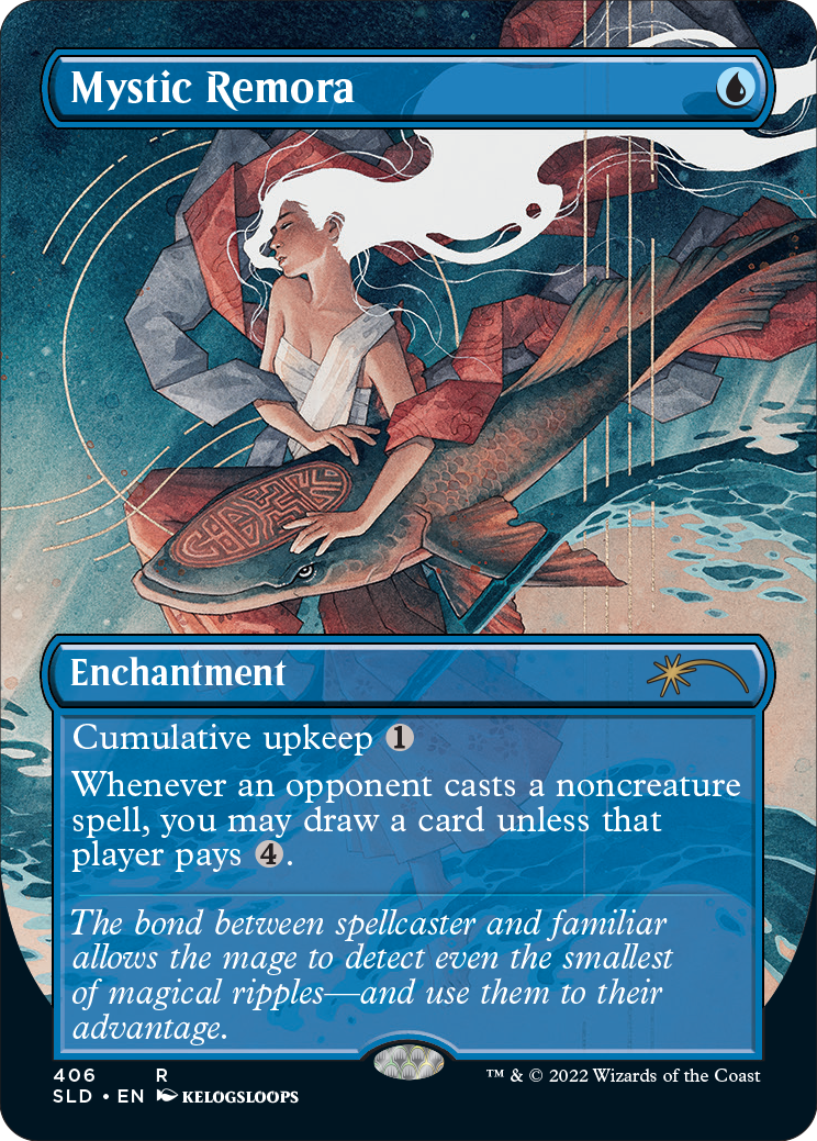 Mystic Remora (Borderless) [Secret Lair Drop Series] | Good Games Cannington