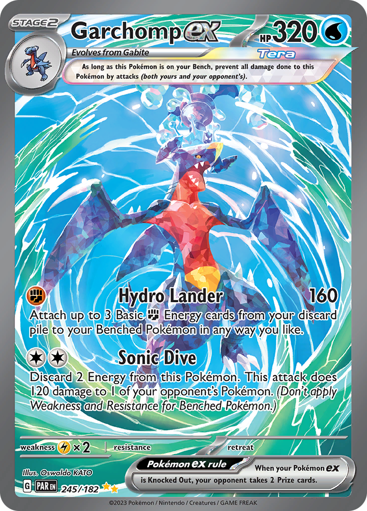 Garchomp ex (245/182) [Scarlet & Violet: Paradox Rift] | Good Games Cannington