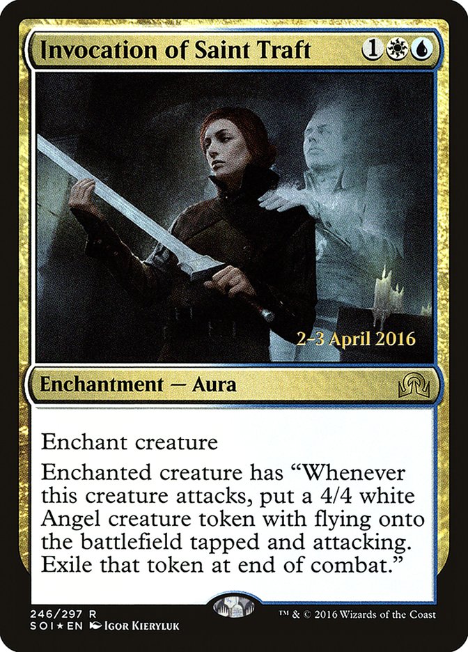 Invocation of Saint Traft [Shadows over Innistrad Prerelease Promos] | Good Games Cannington