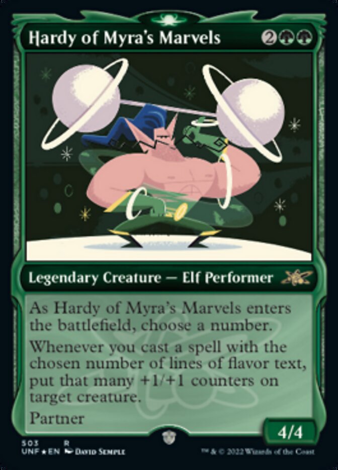 Hardy of Myra's Marvels (Showcase) (Galaxy Foil) [Unfinity] | Good Games Cannington