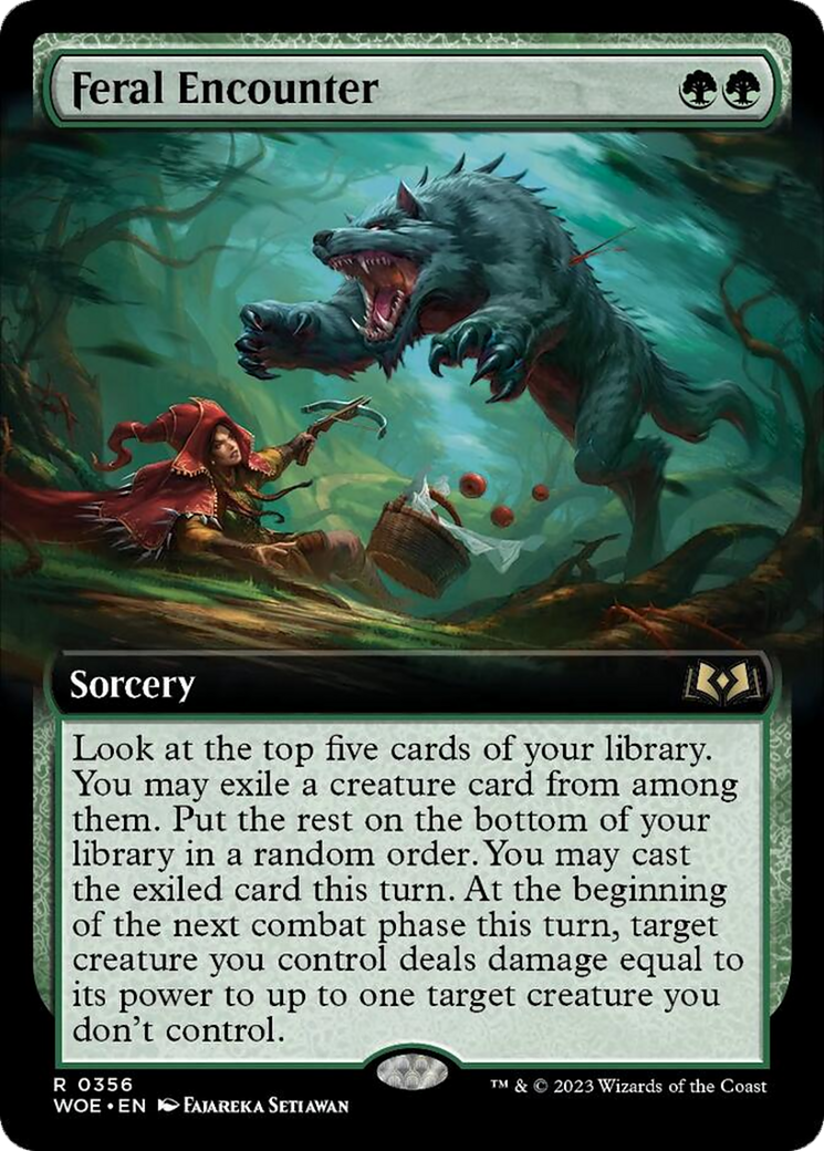 Feral Encounter (Extended Art) [Wilds of Eldraine] | Good Games Cannington