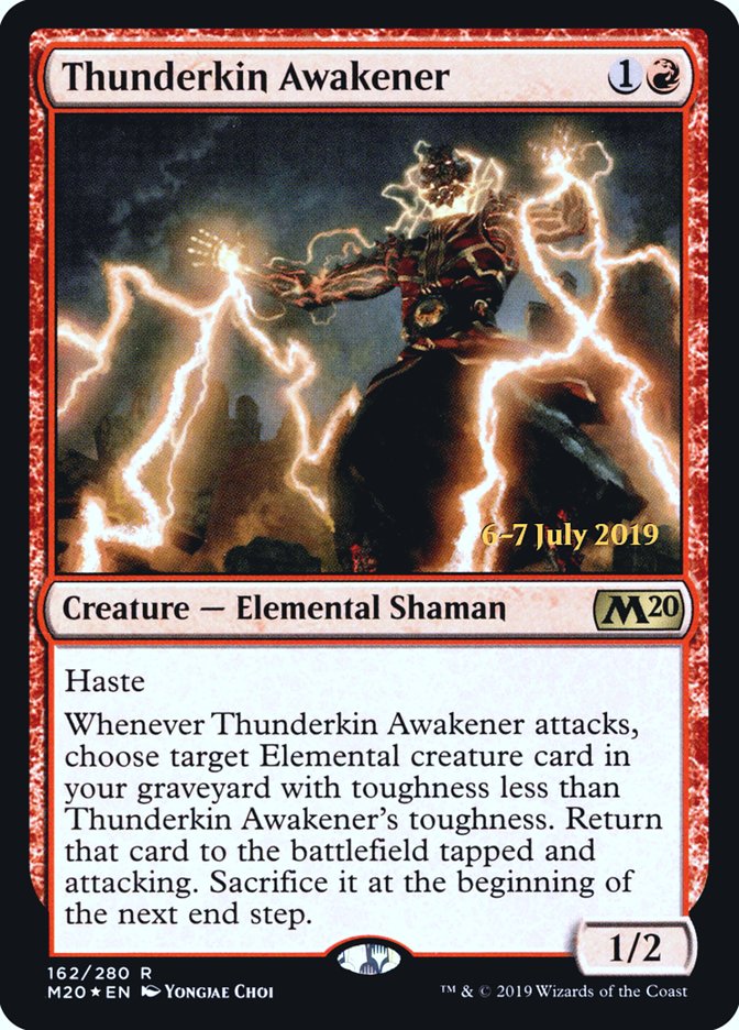 Thunderkin Awakener [Core Set 2020 Prerelease Promos] | Good Games Cannington