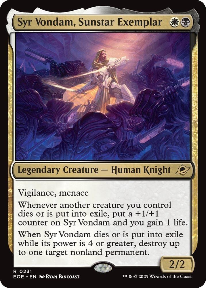 Syr Vondam, Sunstar Exemplar 231 (Edge of Eternities)  | Good Games Cannington