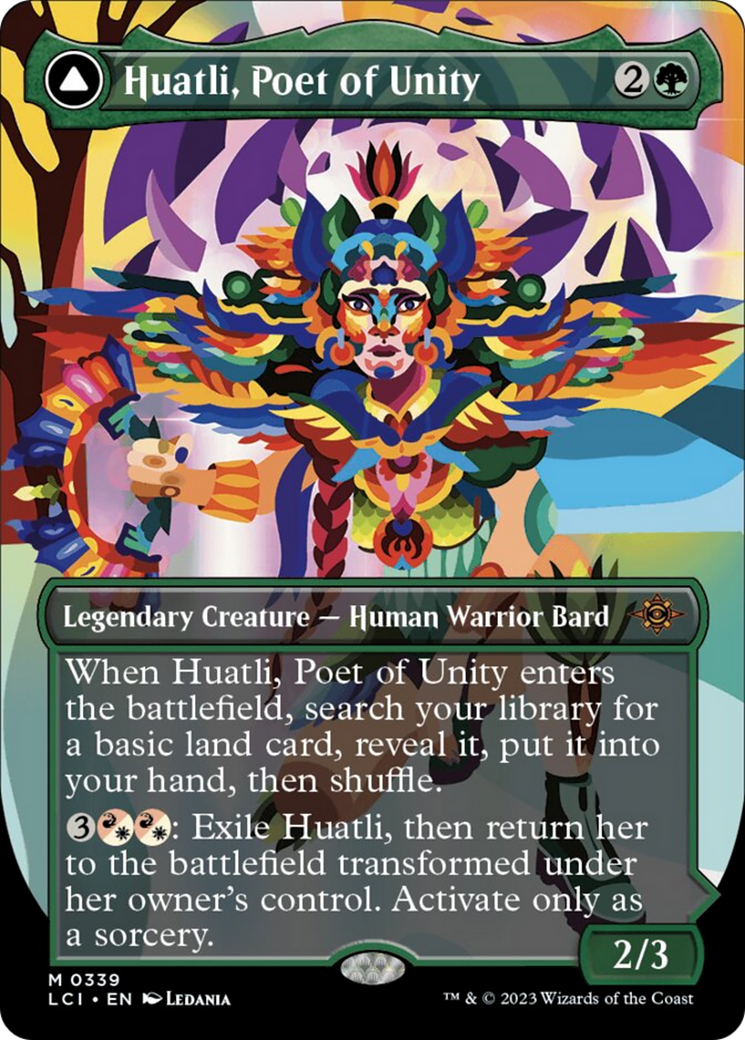 Huatli, Poet of Unity // Roar of the Fifth People (Borderless) [The Lost Caverns of Ixalan] | Good Games Cannington
