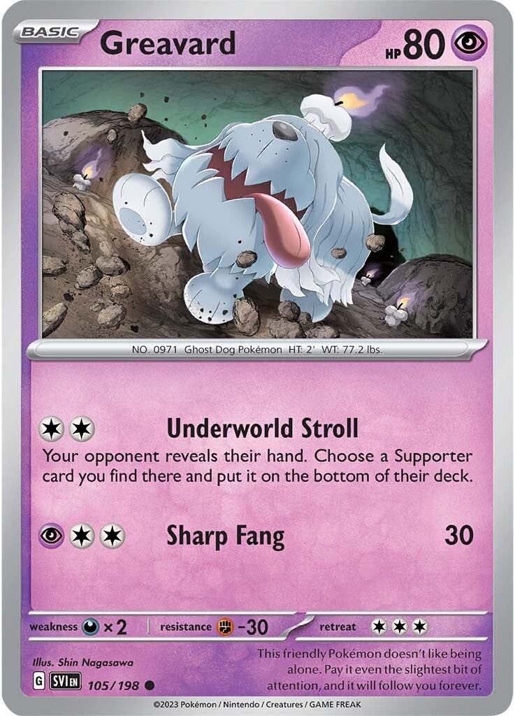 Greavard (105/198) [Scarlet & Violet: Base Set] | Good Games Cannington