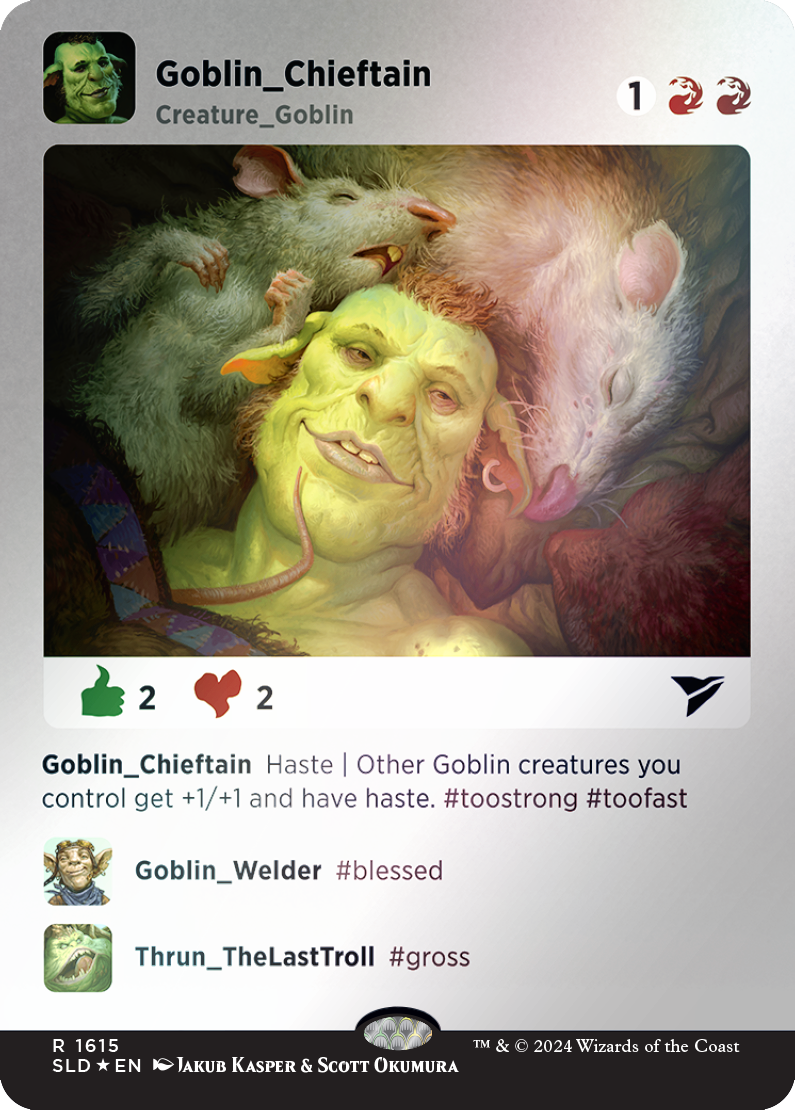 Goblin Chieftain (Rainbow Foil) [Secret Lair Drop Series] | Good Games Cannington