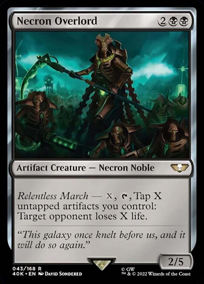 Necron Overlord (Surge Foil) [Warhammer 40,000] | Good Games Cannington