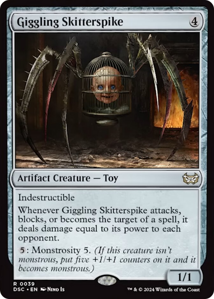 Giggling Skitterspike (Extended Art) [Duskmourn: House of Horror Commander] | Good Games Cannington