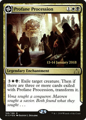 Profane Procession // Tomb of the Dusk Rose [Rivals of Ixalan Prerelease Promos] | Good Games Cannington
