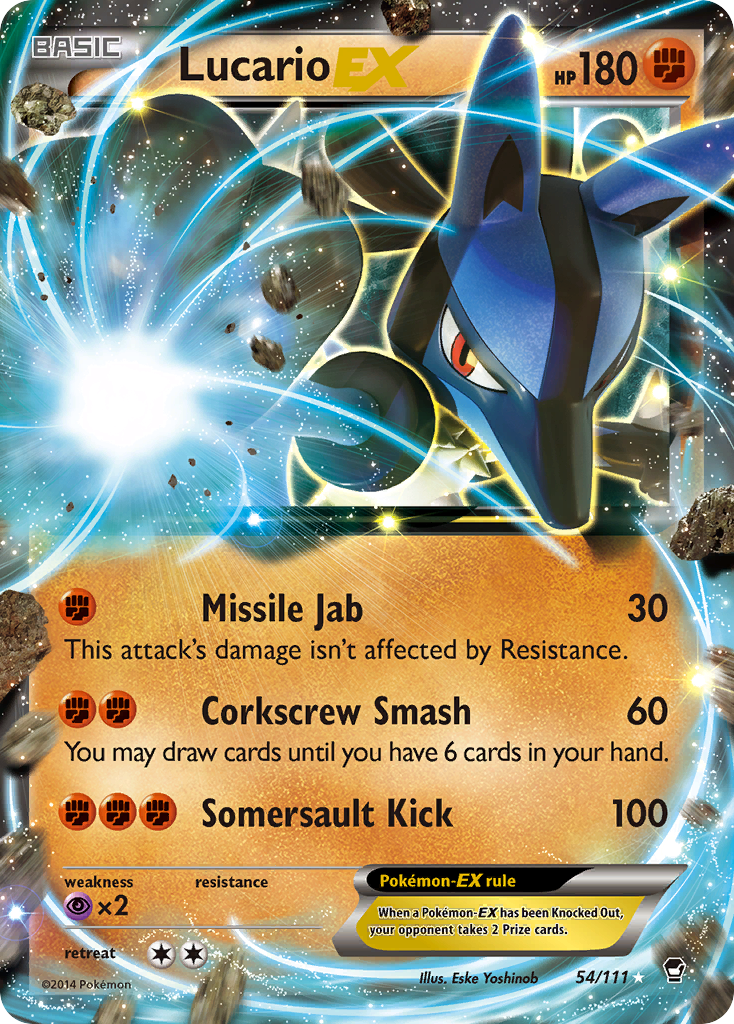Lucario EX (54/111) [XY: Furious Fists] | Good Games Cannington