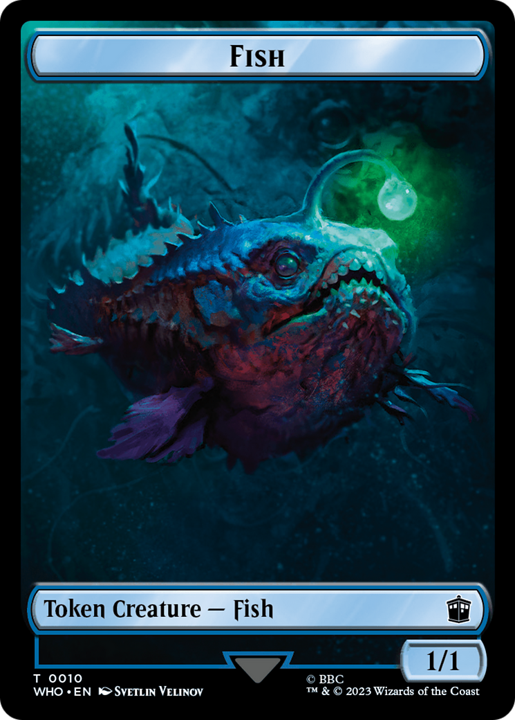 Fish // Beast Double-Sided Token [Doctor Who Tokens] | Good Games Cannington