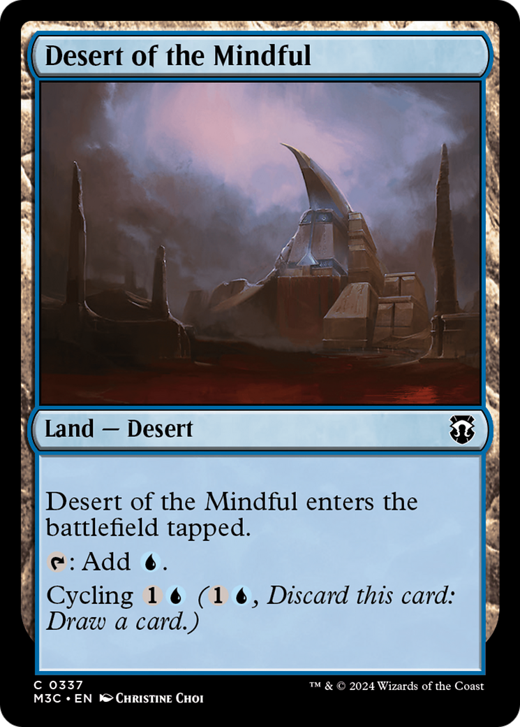 Desert of the Mindful (Ripple Foil) [Modern Horizons 3 Commander] | Good Games Cannington