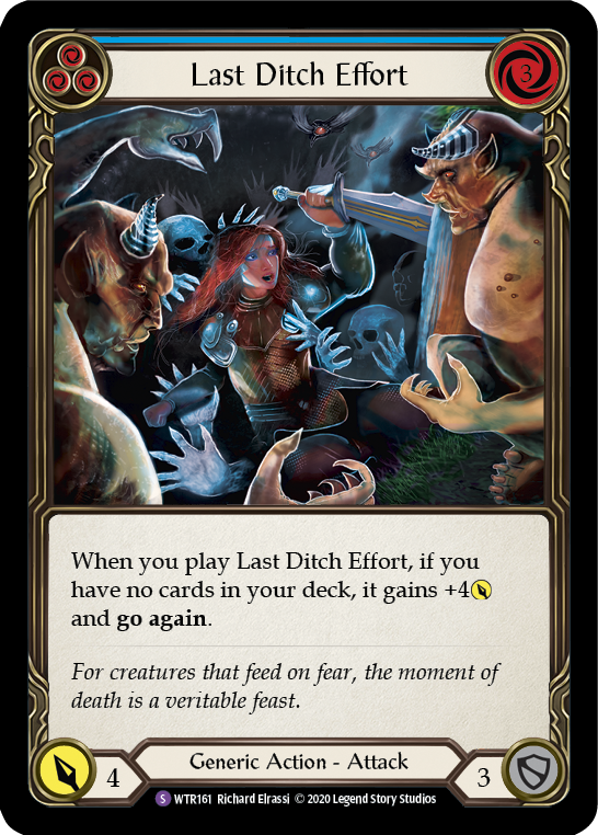Last Ditch Effort [U-WTR161] (Welcome to Rathe Unlimited)  Unlimited Rainbow Foil | Good Games Cannington