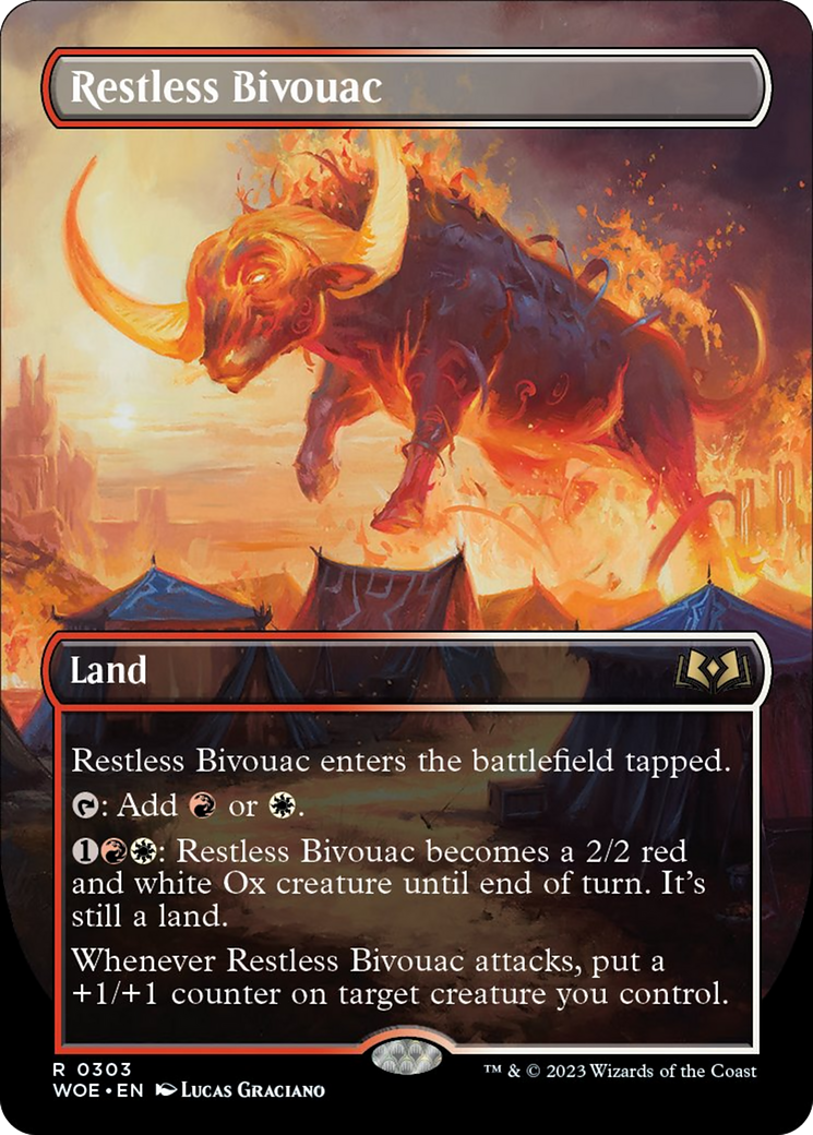 Restless Bivouac (Borderless Alternate Art) [Wilds of Eldraine] | Good Games Cannington