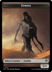 Zombie // Ox Warrior Double-Sided Token [Outlaws of Thunder Junction Commander Tokens] | Good Games Cannington