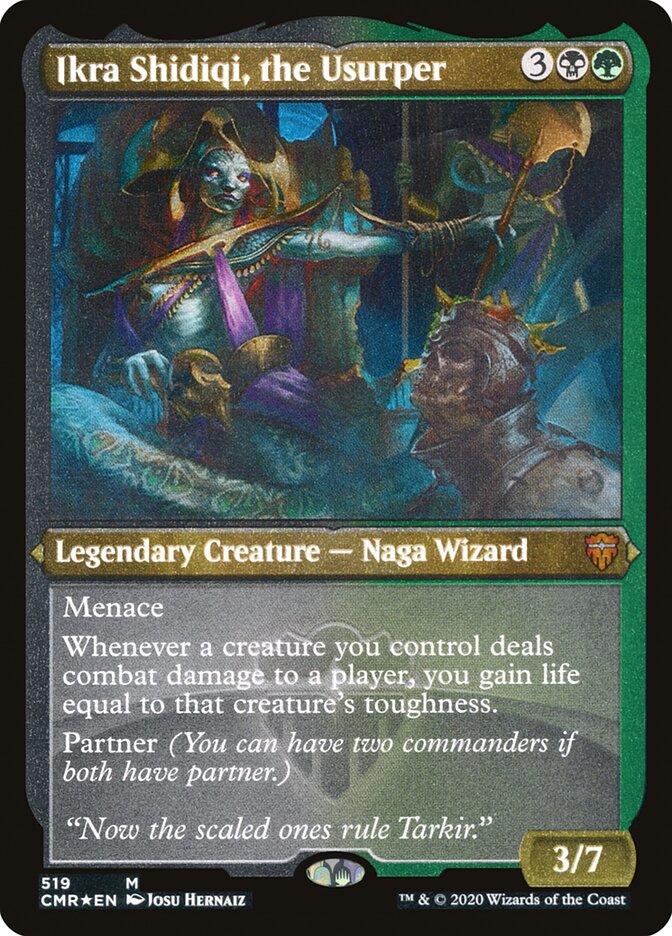 Ikra Shidiqi, the Usurper (Etched) [Commander Legends] | Good Games Cannington