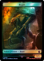 Human Noble // Beast Double-Sided Token (Surge Foil) [Doctor Who Tokens] | Good Games Cannington