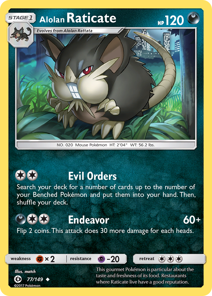 Alolan Raticate (77/149) [Sun & Moon: Base Set] | Good Games Cannington