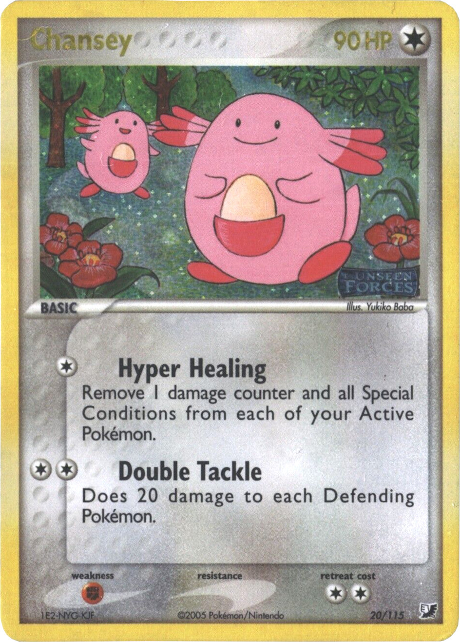 Chansey (20/115) (Stamped) [EX: Unseen Forces] | Good Games Cannington