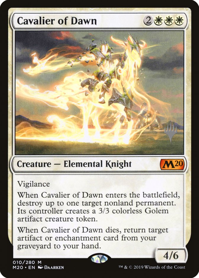 Cavalier of Dawn (Promo Pack) [Core Set 2020 Promos] | Good Games Cannington