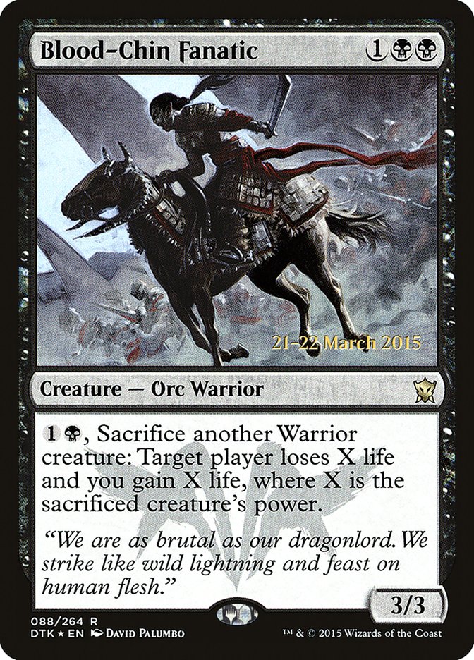 Blood-Chin Fanatic [Dragons of Tarkir Prerelease Promos] | Good Games Cannington